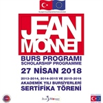 Jean Monnet Burs Programı 2013-2014, 2014-2015 ve 2015-2016 Akademik Yılı Bursiyerleri Sertifika Töreni Bülteni